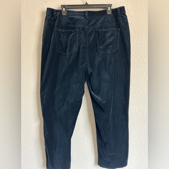 Midnight Blue Velvet Pants, Women’s Plus Size 16, Lauren Ralph Lauren, Winter - Picture 1 of 9